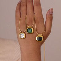 Women’s Geometric Square Pendant Necklace 6
